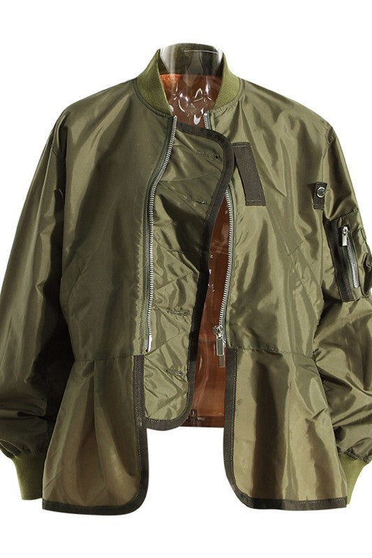 2 Way Cardigan Bomber Jacket